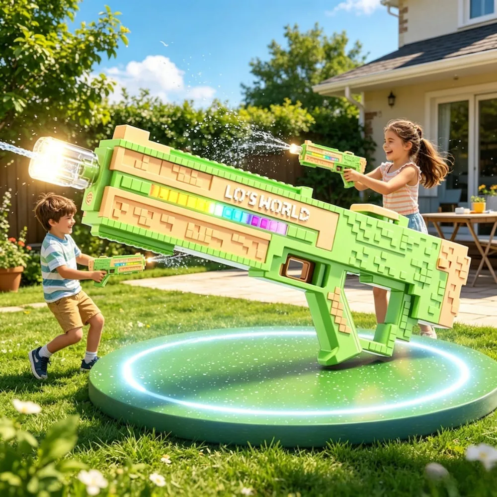 Automatic Water Pistol Spray Blaster with Light Summer Electric Water Gun Toy Outdoor Summer Beach Pool Toy for Adult Boy
Automatic Water Pistol Spray Blaster with Light Summer Electric Water Gun Toy Outdoor Summer Beach Pool Toy for Adult Boy