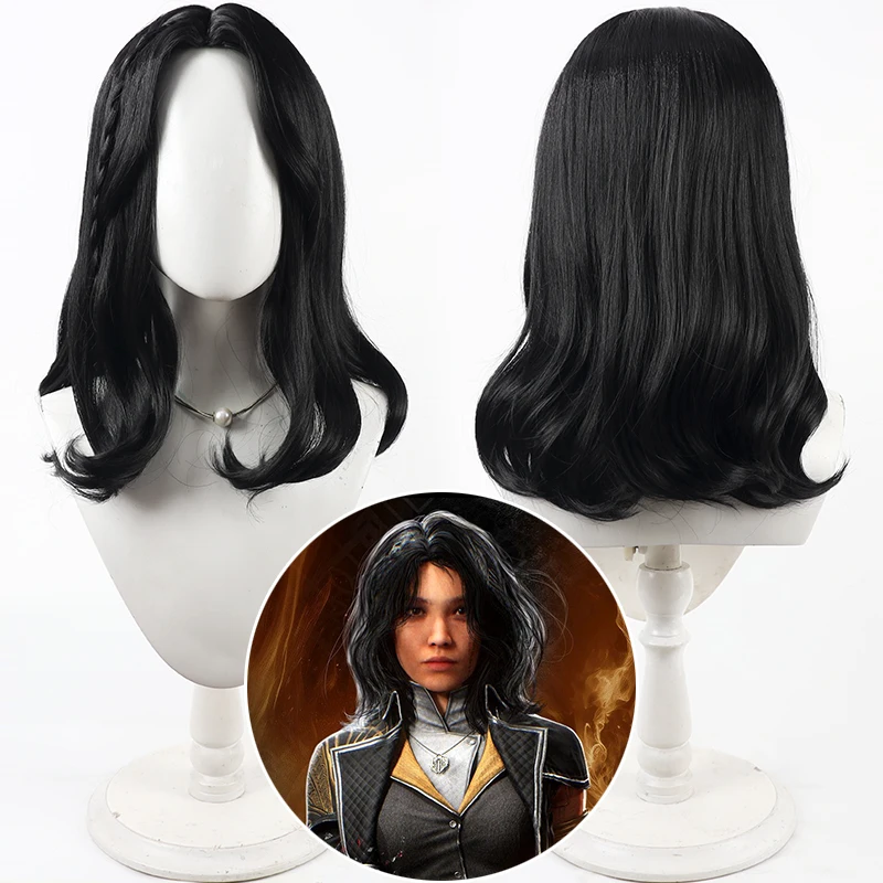 Game Clair Obscur:Expedition 33 Lune, парик для косплея, женский черный правый боковой коса, синтетические волосы, термостойкие головные уборы на Хэллоуин
Game Clair Obscur:Expedition 33 Lune, парик для косплея, женский черный правый боковой коса, синтетические волосы, термостойкие головные уборы на Хэллоуин