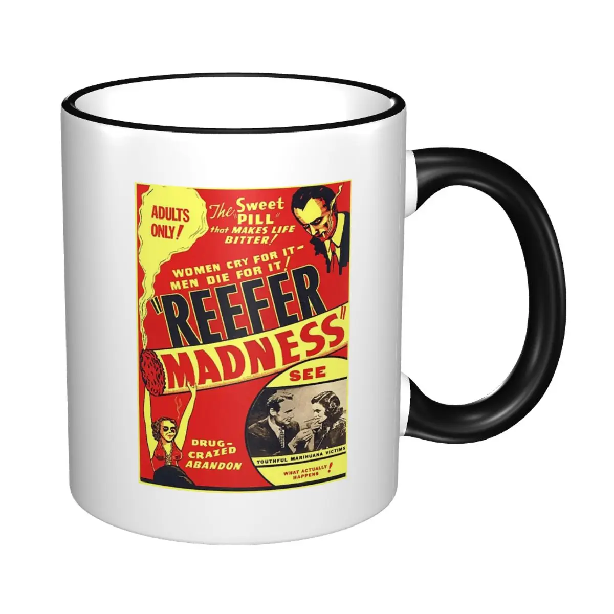 Reefer Madness Mug Funny Ceramic Coffee Cups Tea Mugs Milk Cup Drinkware Gift for Friends
Reefer Madness Mug Funny Ceramic Coffee Cups Tea Mugs Milk Cup Drinkware Gift for Friends