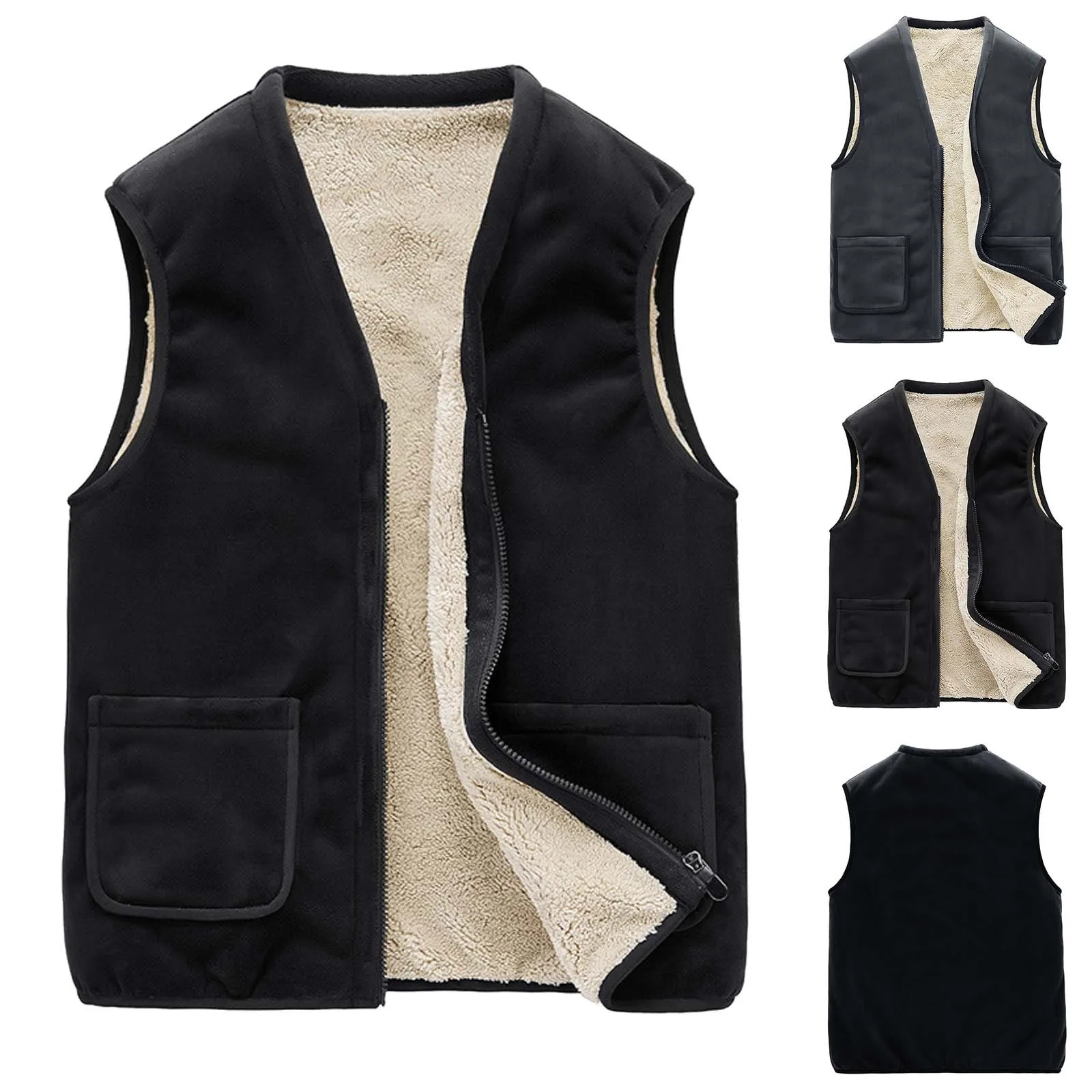 Mens Plus Size Vest Fashion Lamb Fleece Fitness Sleeveless Jackets Fall Winter Breathable Windproof Hiking Fishing Vest Coat
Mens Plus Size Vest Fashion Lamb Fleece Fitness Sleeveless Jackets Fall Winter Breathable Windproof Hiking Fishing Vest Coat