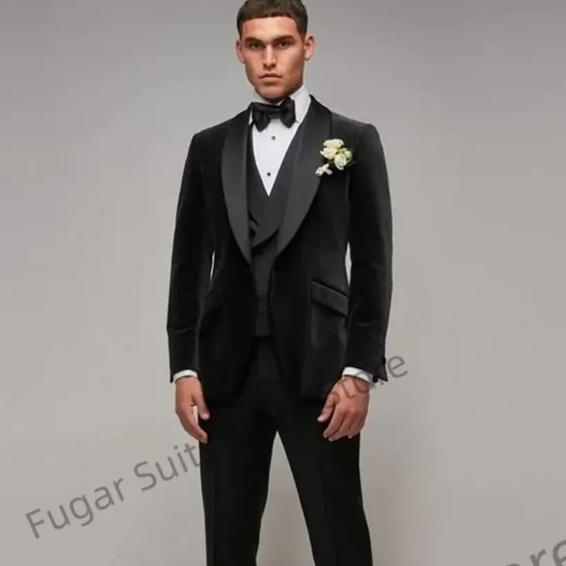 Luxuly Black Velvet Elegant Suits For Men Slim Fit Shawl Lapel Groom Tuxedos 3 Pieces Sets Halloween Male Blazer Costume Homme
Luxuly Black Velvet Elegant Suits For Men Slim Fit Shawl Lapel Groom Tuxedos 3 Pieces Sets Halloween Male Blazer Costume Homme