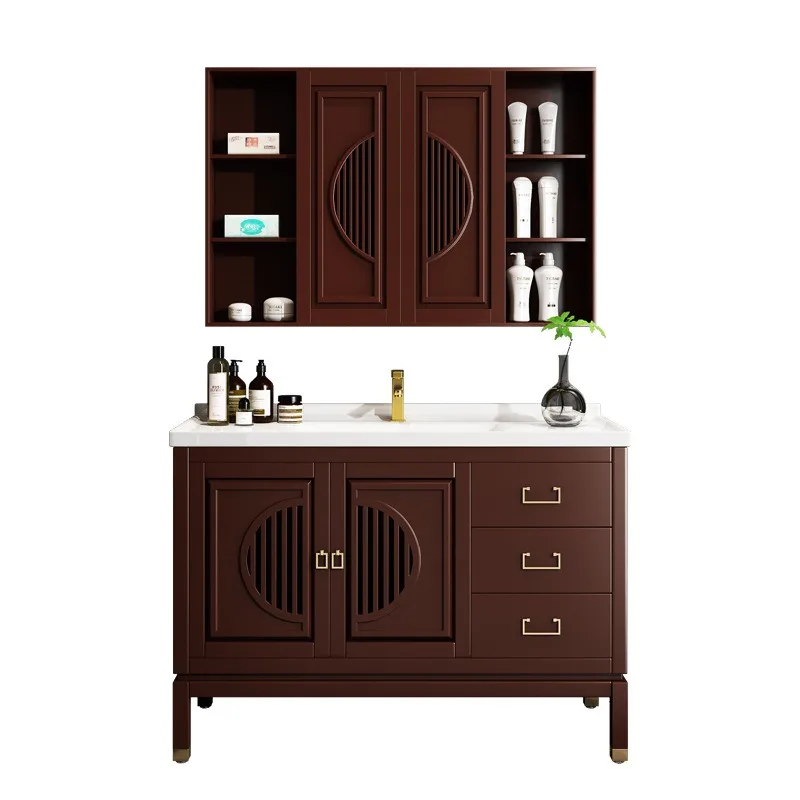 Новый китайский шкаф для ванной из массива дерева с интегрированной керамической раковиной и зеркальным шкафчиком, комбинированный напольный комплект для ванной комнаты
Новый китайский шкаф для ванной из массива дерева с интегрированной керамической раковиной и зеркальным шкафчиком, комбинированный напольный комплект для ванной комнаты