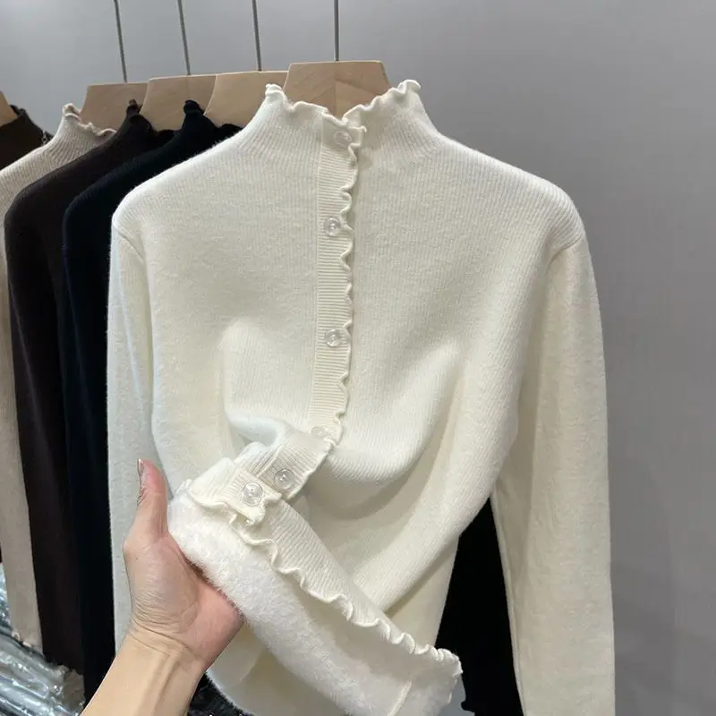 Women's Knitted Ear Mushroom Top Non-Ball Winter Autumn High-End Guangzhou Thirteenth Factory Knitwear Commute Style Long Sleeve
Women's Knitted Ear Mushroom Top Non-Ball Winter Autumn High-End Guangzhou Thirteenth Factory Knitwear Commute Style Long Sleeve