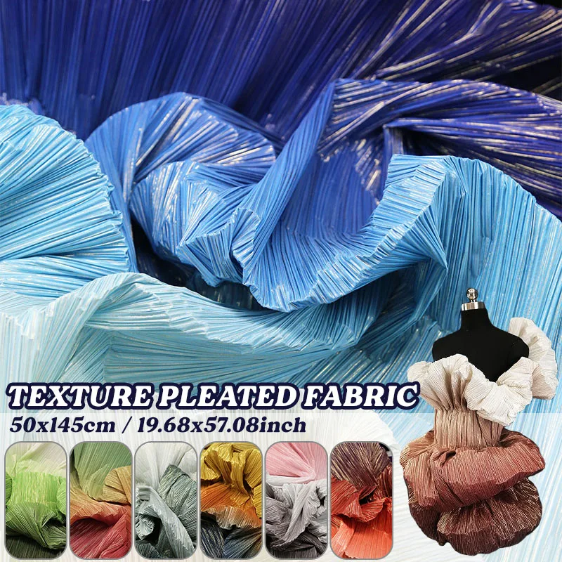 50x145cm Fashion Wrinkled Texture Gradient Fabric Handmade DIY Background Decoration Designer Shape DIY Clothing Sewing Material
50x145cm Fashion Wrinkled Texture Gradient Fabric Handmade DIY Background Decoration Designer Shape DIY Clothing Sewing Material