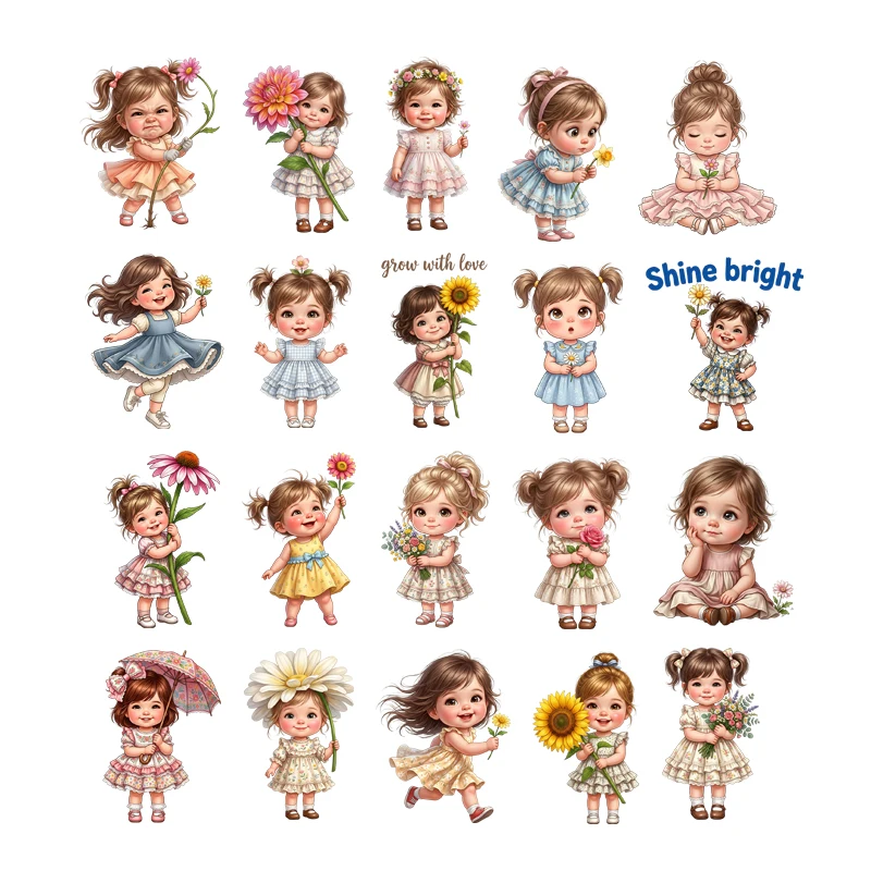Cute Girl with Flowers Heat Transfer Vinyl Iron on Patches Floral Bouquet Kids Design for T-shirt DIY Iron On Printing Clothes
Cute Girl with Flowers Heat Transfer Vinyl Iron on Patches Floral Bouquet Kids Design for T-shirt DIY Iron On Printing Clothes