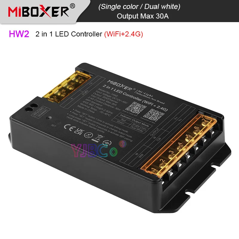 Miboxer WiFi 2 in 1 Single Color/Dual White LED strip Controller 2.4G RF Remote 12V~48V 24V 30A PUSH dimming Bluetooth dimmer
Miboxer WiFi 2 in 1 Single Color/Dual White LED strip Controller 2.4G RF Remote 12V~48V 24V 30A PUSH dimming Bluetooth dimmer