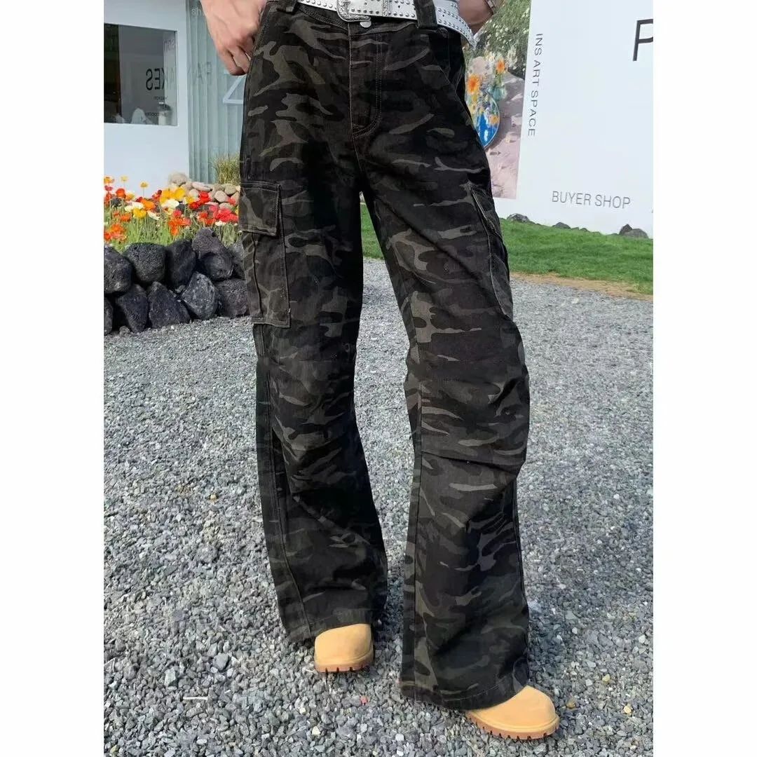Summer Large Size Men's Camouflage Denim Jeans High Street Style Washed Loose Fit Casual Trousers with Big Pockets
Summer Large Size Men's Camouflage Denim Jeans High Street Style Washed Loose Fit Casual Trousers with Big Pockets