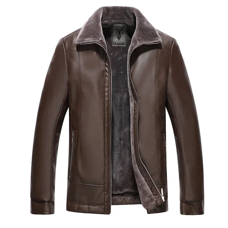 Leather Jacket Men Winter Fleece Warm Moto Coat Clothing Mens Fashion New Biker PU Jacket Slim Overcoat Thick Fur Collar Jackets
Leather Jacket Men Winter Fleece Warm Moto Coat Clothing Mens Fashion New Biker PU Jacket Slim Overcoat Thick Fur Collar Jackets