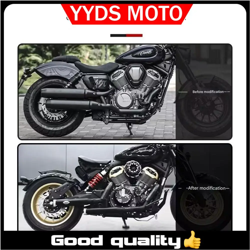 For Benda Napoleonbob 500 Chinchilla 500 modified honeycomb exhaust pipe right side single side double outlet low sound
For Benda Napoleonbob 500 Chinchilla 500 modified honeycomb exhaust pipe right side single side double outlet low sound