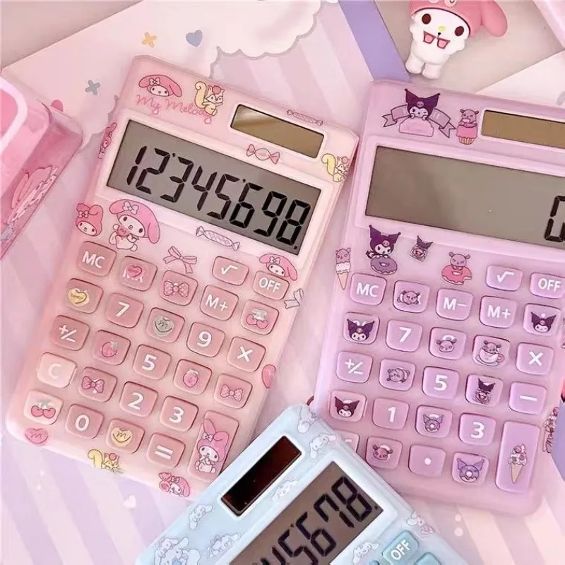 Kawaii Sanrio anime cartoon innovative calculator cute Melody portable Kurumi office 8-bit solar DIY mini calculator anime gift
Kawaii Sanrio anime cartoon innovative calculator cute Melody portable Kurumi office 8-bit solar DIY mini calculator anime gift