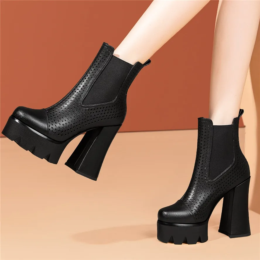 Ankle Boots Women's Genuine Leather Round Toe High Heels Pull On Platform Pumps Milimtary Riding Oxfords Punk Goth
Ankle Boots Women's Genuine Leather Round Toe High Heels Pull On Platform Pumps Milimtary Riding Oxfords Punk Goth