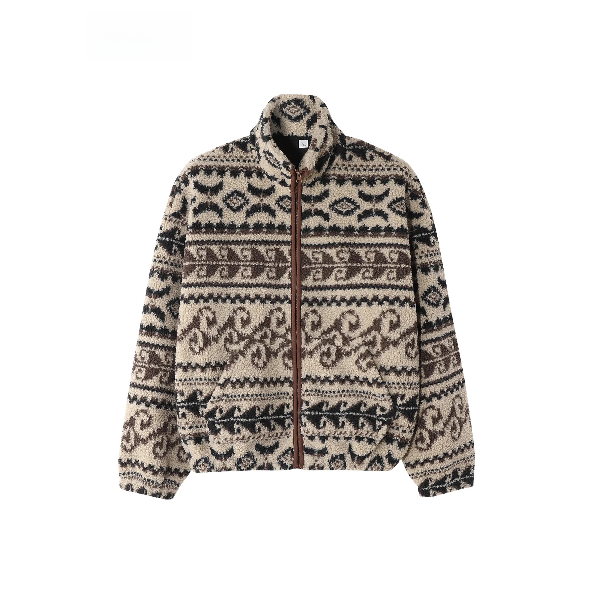 Новая модная утепленная куртка с вышивкой в стиле Fair Isle, с воротником-стойкой, из пушистого хлопка, мужская осенне-зимняя, с отделкой из овечьей шерсти, в повседневном стиле
Новая модная утепленная куртка с вышивкой в стиле Fair Isle, с воротником-стойкой, из пушистого хлопка, мужская осенне-зимняя, с отделкой из овечьей шерсти, в повседневном стиле