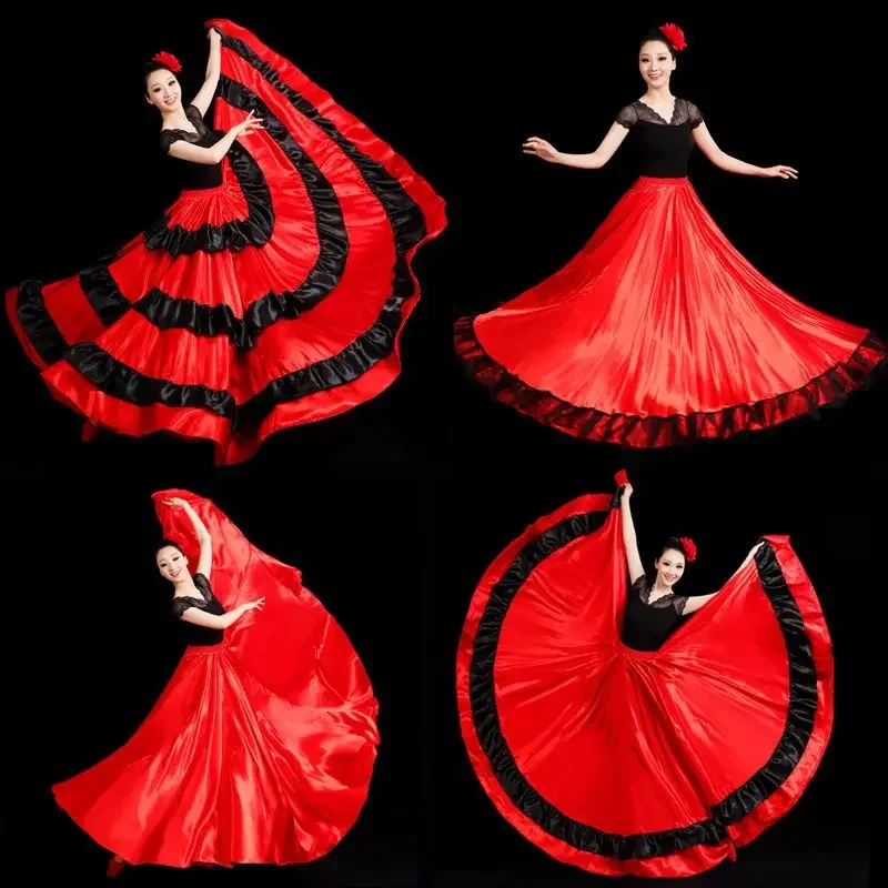 Fashion Adult Kids Gypsy Girl Women Spanish Flamenco Skirt Striped Satin Silk Big Swing Belly Dancing Red Skirt Team Performance
Fashion Adult Kids Gypsy Girl Women Spanish Flamenco Skirt Striped Satin Silk Big Swing Belly Dancing Red Skirt Team Performance
