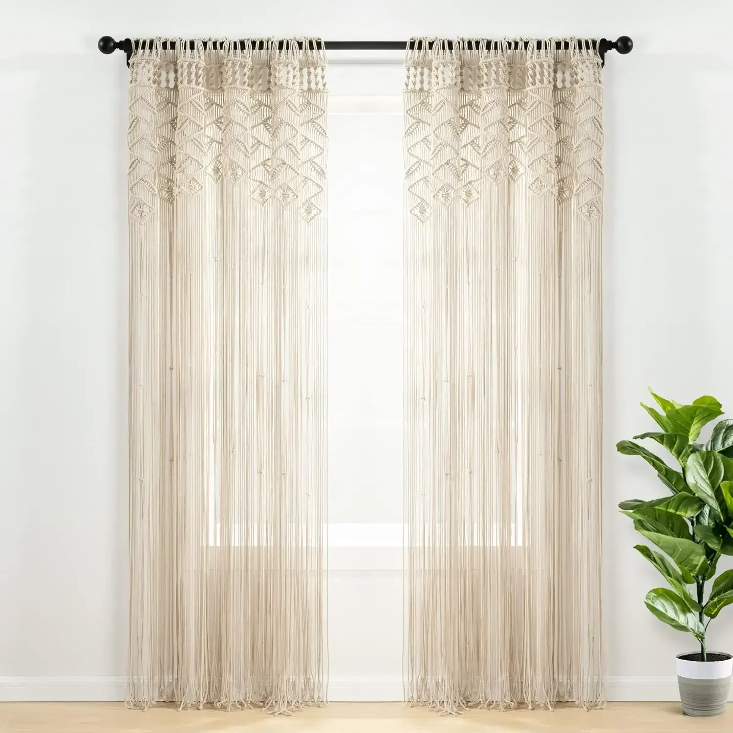 Boho Macrame Leaf Cotton Curtain Window Panel Single Room Divider Wall Decor Neutral
Boho Macrame Leaf Cotton Curtain Window Panel Single Room Divider Wall Decor Neutral