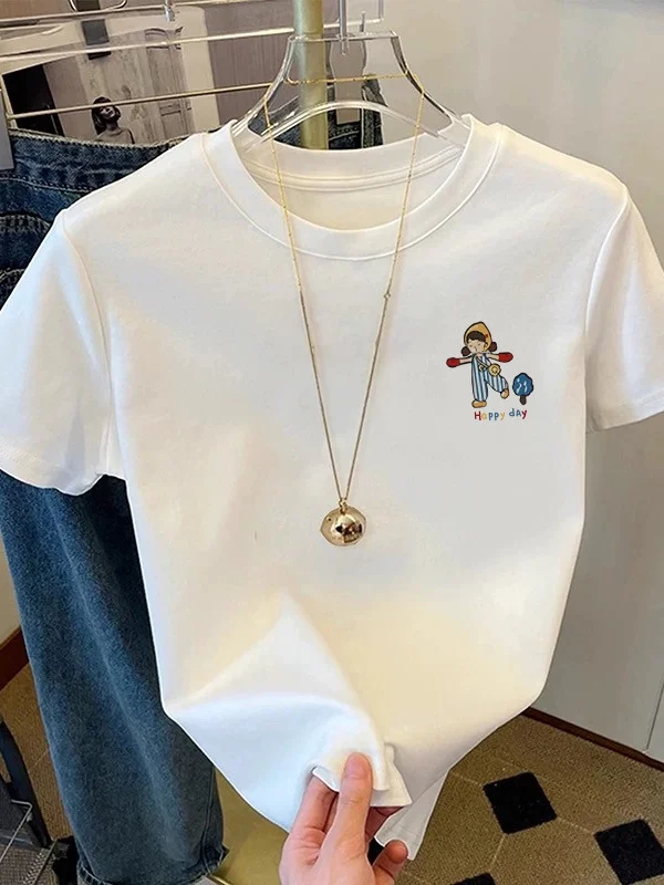 plus Size Pure Cotton Short Sleeve T-Shirt Unisex Summer American Style Loose Slimming Casual round Neck Top for Teens
plus Size Pure Cotton Short Sleeve T-Shirt Unisex Summer American Style Loose Slimming Casual round Neck Top for Teens