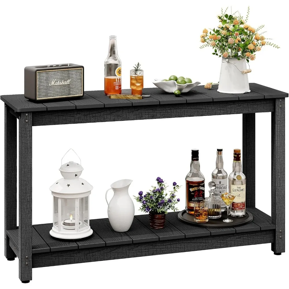 Outdoor Console Table, 48 Weather Resistant HIPS Patio Side Table, 440LBS Weight Capacity, 2-Tier Multifunctional Buffet Bar Sto
Outdoor Console Table, 48 Weather Resistant HIPS Patio Side Table, 440LBS Weight Capacity, 2-Tier Multifunctional Buffet Bar Sto