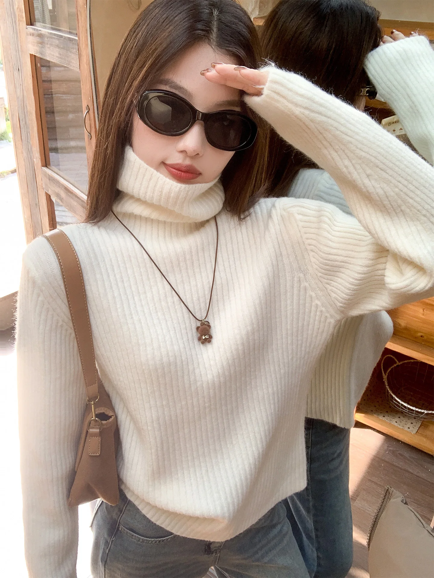 Корейский свитер с высоким воротником, женский осенне-зимний свитер с внутренним слоем, вязаный топ, верхняя одежда небольшого размера, одежда для поездок на работу, L...
Корейский свитер с высоким воротником, женский осенне-зимний свитер с внутренним слоем, вязаный топ, верхняя одежда небольшого размера, одежда для поездок на работу, L...