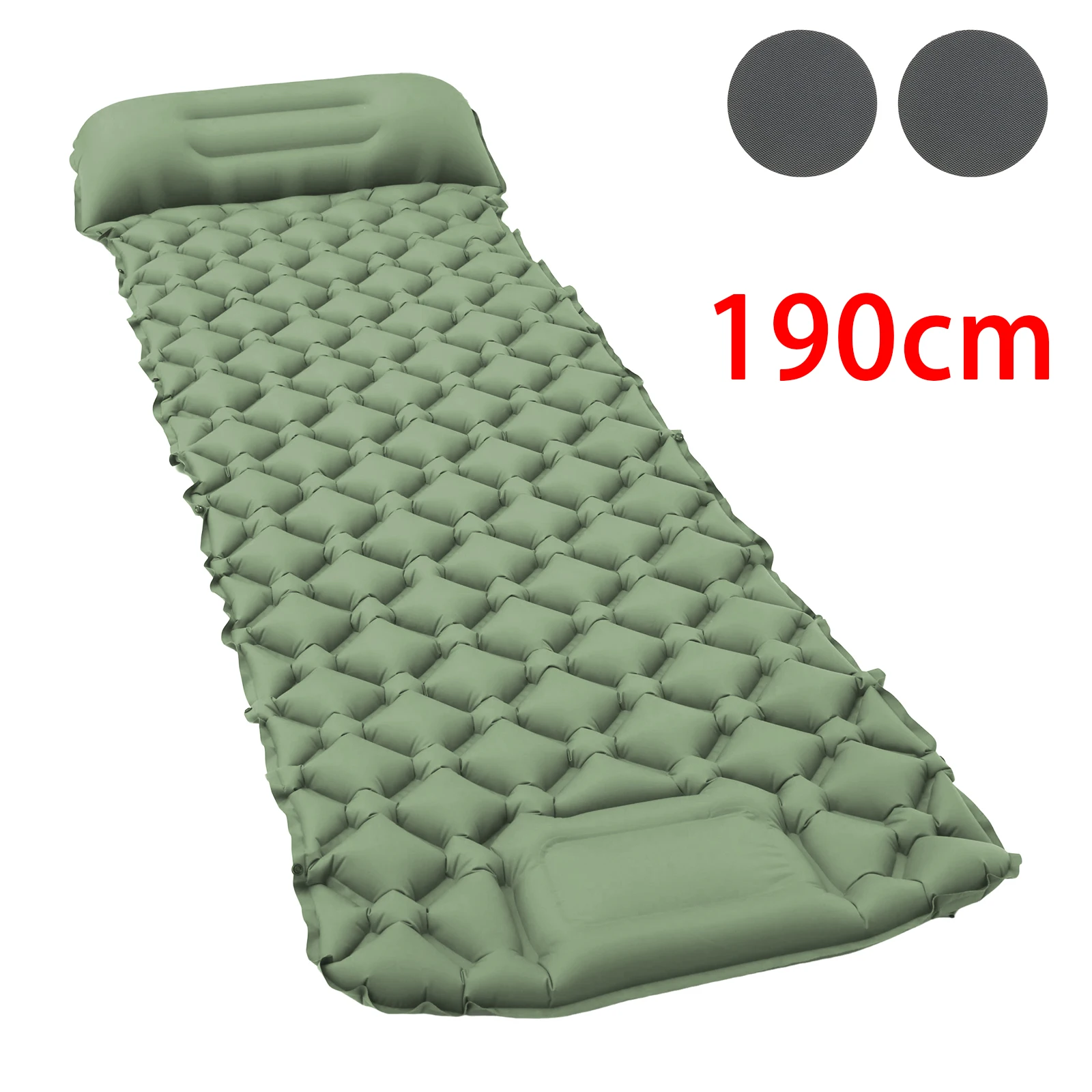 190cm Inflatable Mat Outdoor Camping Sleeping Pad Ultralight Thicken with Built-in Pillow & Pump Air Ma for Travel Hiking
190cm Inflatable Mat Outdoor Camping Sleeping Pad Ultralight Thicken with Built-in Pillow & Pump Air Ma for Travel Hiking