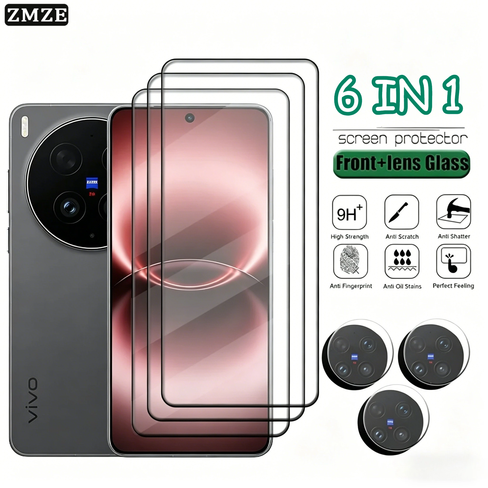 6 in 1 for Vivo X300 X200 X100 X90 X80 Glass Tempered Glass Full Cover Screen Protector for Vivo X300 Ultra X200 Pro Lens Glass
6 in 1 for Vivo X300 X200 X100 X90 X80 Glass Tempered Glass Full Cover Screen Protector for Vivo X300 Ultra X200 Pro Lens Glass