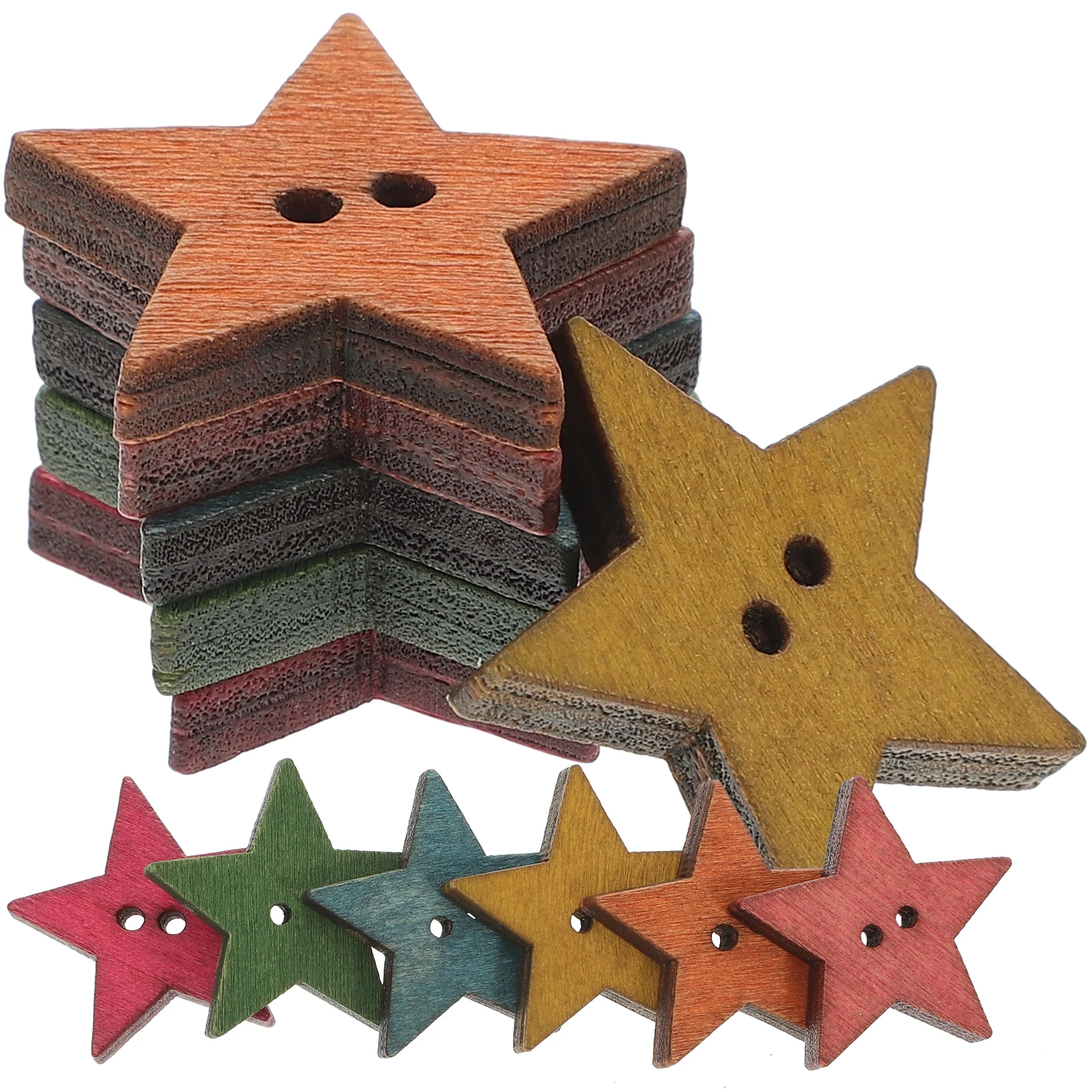 50 Pcs Five-pointed Star Buttons Durable Star Embellishments Craft Pentagram DIY Decorative Fashion Retro Sewing
50 Pcs Five-pointed Star Buttons Durable Star Embellishments Craft Pentagram DIY Decorative Fashion Retro Sewing