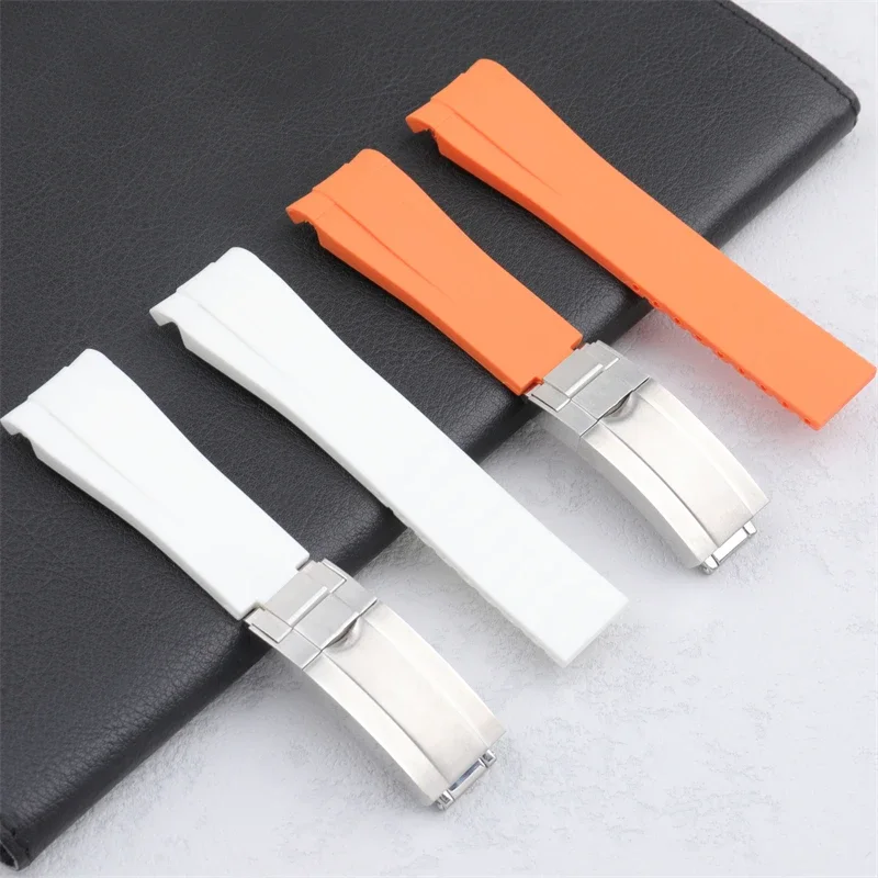 20mm nature soft rubber watchband for Rolex strap Beverly submarker GMT oysterflex wristband accessories folding buckle
20mm nature soft rubber watchband for Rolex strap Beverly submarker GMT oysterflex wristband accessories folding buckle