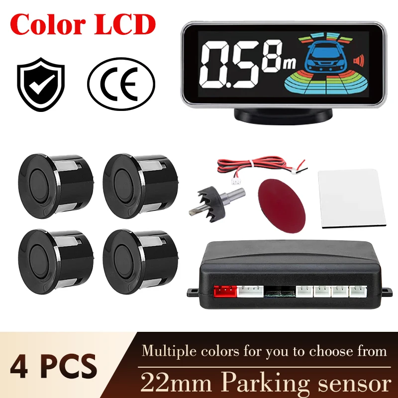 LCD Parking Sensor System Backlight Human Voice Alarm Display 4 Probes 12 Colors Backup Detector Parking Assistance Kit
LCD Parking Sensor System Backlight Human Voice Alarm Display 4 Probes 12 Colors Backup Detector Parking Assistance Kit