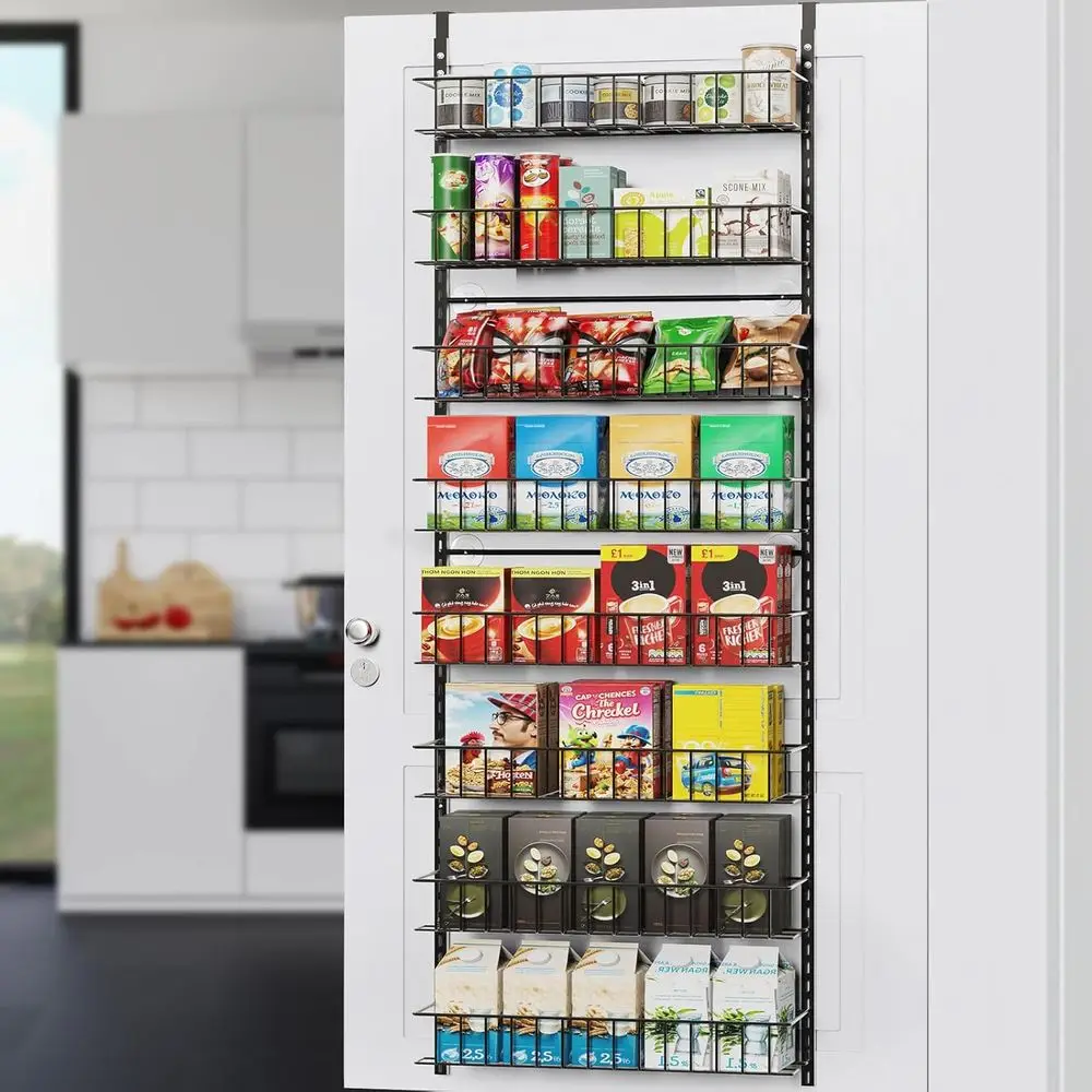 8-Tier Pantry Door Organizer, Over The Door Rack and Storage, Hanging Spice Rack Shelves Door, Home Office Laundry Room Bathroom
8-Tier Pantry Door Organizer, Over The Door Rack and Storage, Hanging Spice Rack Shelves Door, Home Office Laundry Room Bathroom