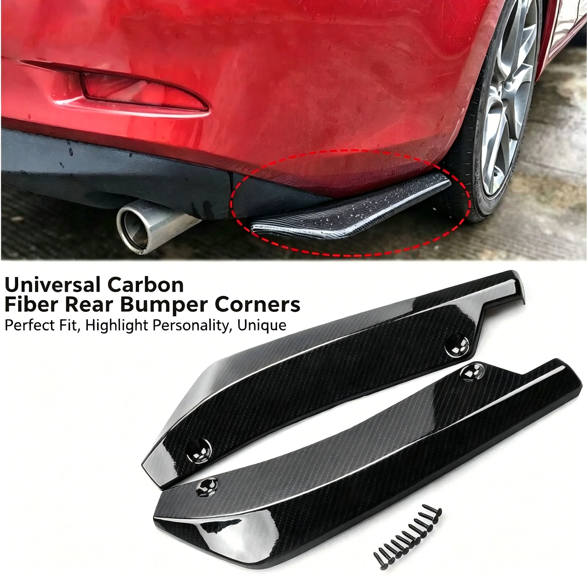 2026 New 2Pcs Universal Rear Bumper Lip Splitter Carbon Fiber Anti Scratch Protector
2026 New 2Pcs Universal Rear Bumper Lip Splitter Carbon Fiber Anti Scratch Protector