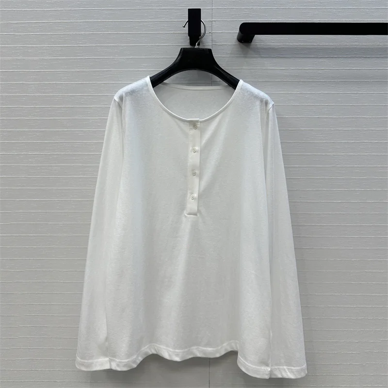 Women's t-shirt 2026 Spring new elastic knitted slim fit long sleeved top Cotton blend round neck pullover casual base shirt y2k
Women's t-shirt 2026 Spring new elastic knitted slim fit long sleeved top Cotton blend round neck pullover casual base shirt y2k