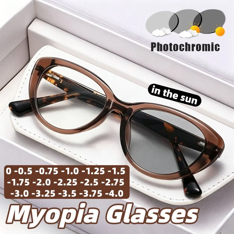 Women INS Style Cat-Eye Photochromic Myopia Glasses Fashion Eyewear High-Definition Anti-Blue Light Ultra Light Portable Goggles
Women INS Style Cat-Eye Photochromic Myopia Glasses Fashion Eyewear High-Definition Anti-Blue Light Ultra Light Portable Goggles