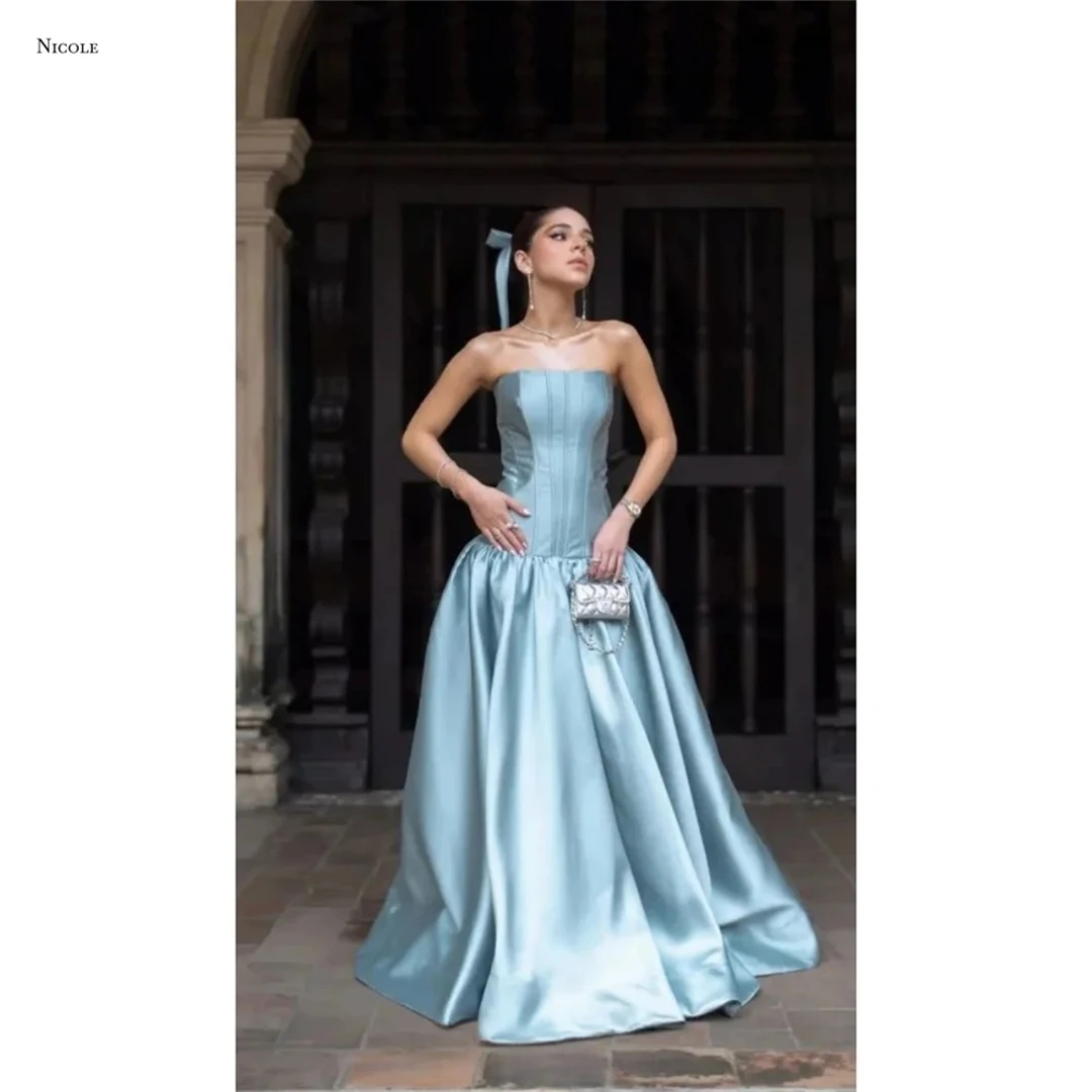 Nicole Line A Elegant Prom Dresses Luxury Evening Dress 2025 Custom Made Elegant Women's Dresses for Wedding Party Tube Top
Nicole Line A Elegant Prom Dresses Luxury Evening Dress 2025 Custom Made Elegant Women's Dresses for Wedding Party Tube Top