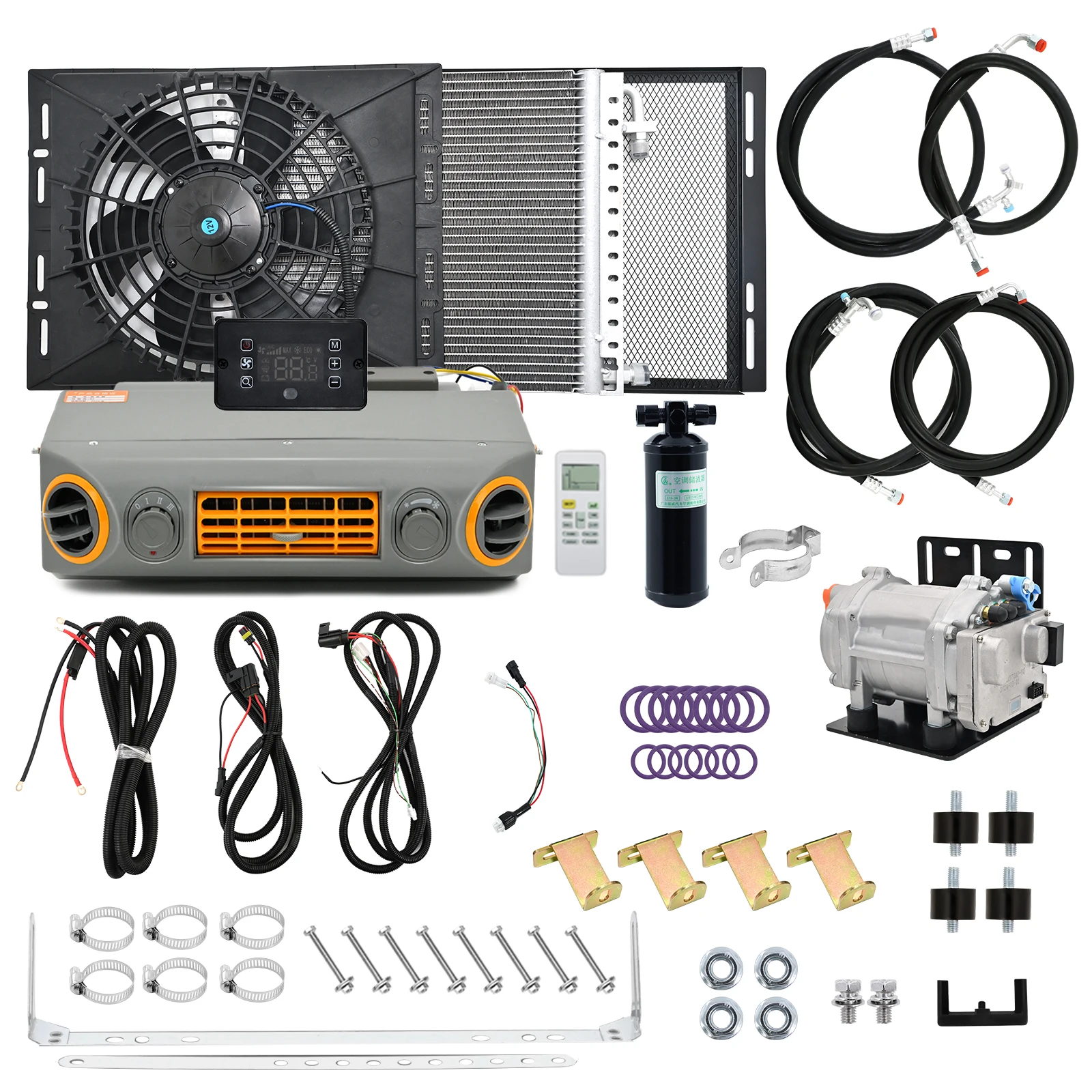 Universal Electric Compressor Car A/C 12V/24V Truck Air Conditioning Systems Air Conditioner Unit For Camper Van
Universal Electric Compressor Car A/C 12V/24V Truck Air Conditioning Systems Air Conditioner Unit For Camper Van