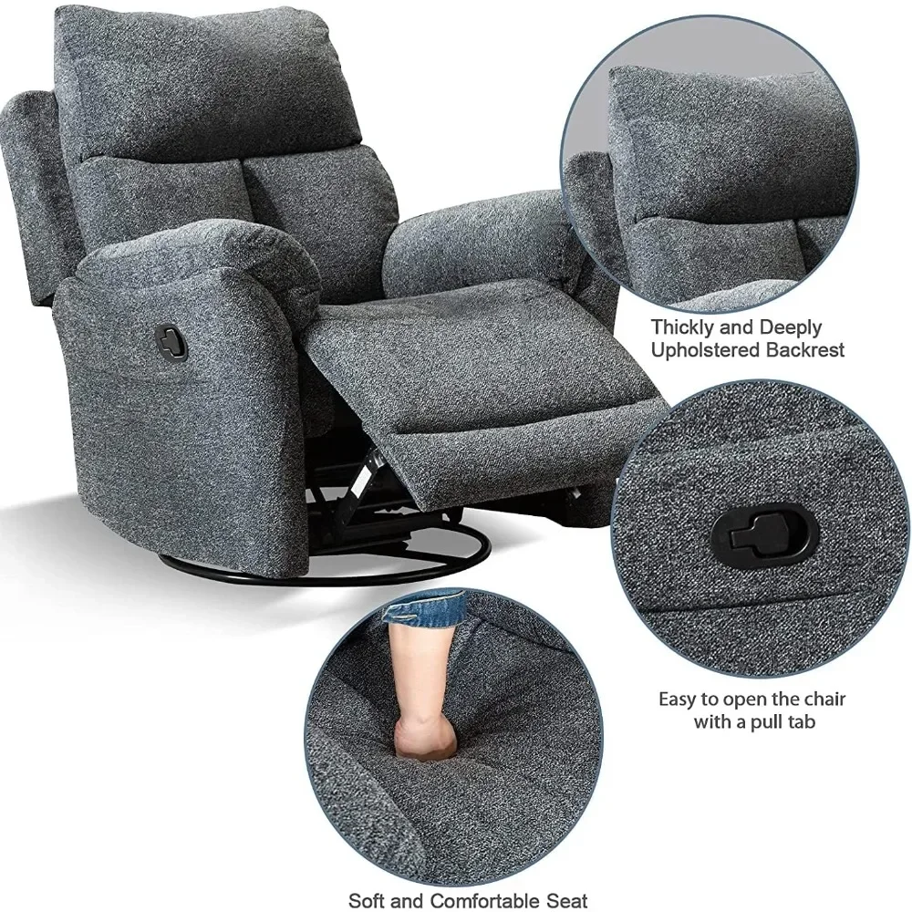 Rotating Joystick Lounge Chair, Manual Fabric Gliding Baby Lounge Chair, Single Rocking Modern Sofa, Home Theater Seat
Rotating Joystick Lounge Chair, Manual Fabric Gliding Baby Lounge Chair, Single Rocking Modern Sofa, Home Theater Seat