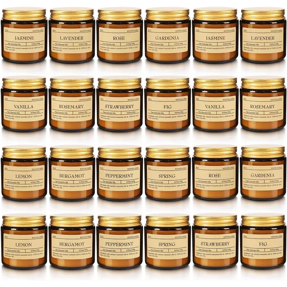 24 Piece Aromatherapy Candle Set - 3.05oz Soy Wax Scented Candles with Essential Oils, Gift for Women/Mom, Ideal for Holidays &
24 Piece Aromatherapy Candle Set - 3.05oz Soy Wax Scented Candles with Essential Oils, Gift for Women/Mom, Ideal for Holidays &