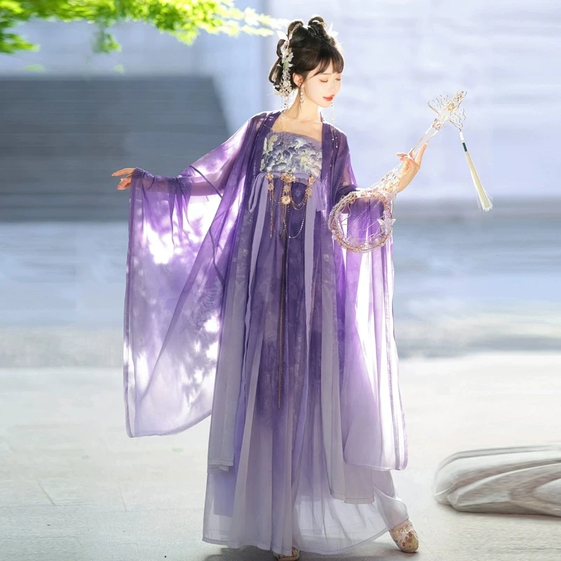 Hanfu Chinese Traditional Dress Cosplay Costumes Ethnic Style Show Stage Fashion Clothes Women Clothing Party Fairy Dress Spring
Hanfu Chinese Traditional Dress Cosplay Costumes Ethnic Style Show Stage Fashion Clothes Women Clothing Party Fairy Dress Spring