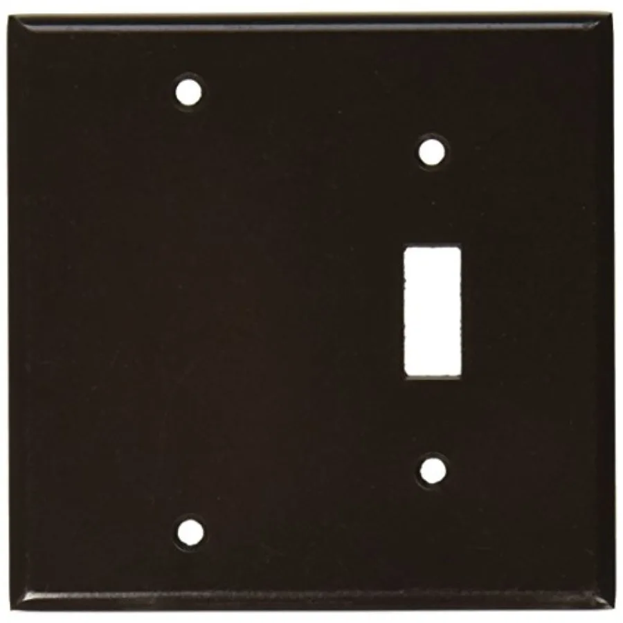 2-Gang Brown 1-Toggle/ 1-Blank Plastic Standard Wall Plate, 1-Pack, 85006
2-Gang Brown 1-Toggle/ 1-Blank Plastic Standard Wall Plate, 1-Pack, 85006