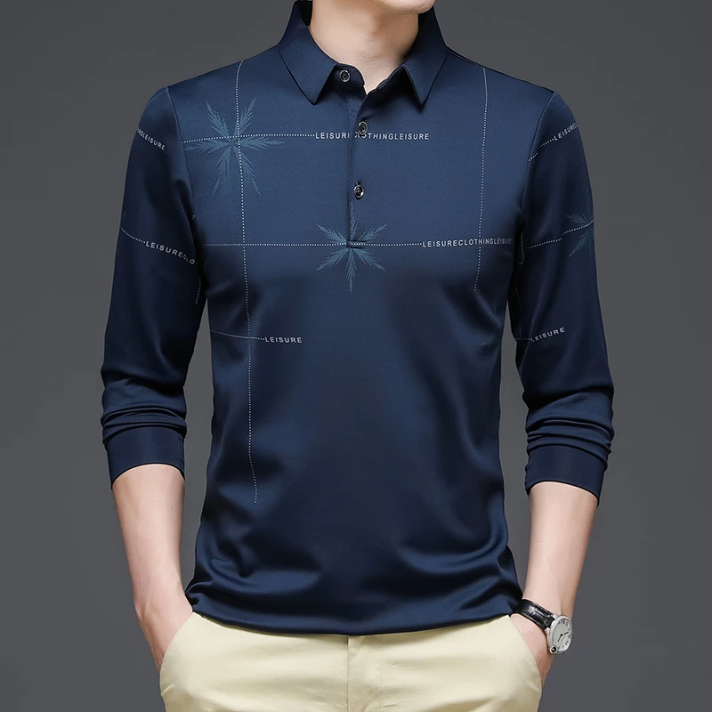 New Korean Fashion Clothing Men Autumn Long Sleeve Turn-Down Tee Tops Print Anti-wrinkle Smart Casual Polo Shirt Men
New Korean Fashion Clothing Men Autumn Long Sleeve Turn-Down Tee Tops Print Anti-wrinkle Smart Casual Polo Shirt Men