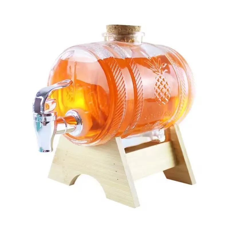 1L Glass Whiskey Barrel Wine Barrel Beer Bottle Fruit Aging Alcohol Honey Storage Container With Base Faucet Cocktail Accessorie
1L Glass Whiskey Barrel Wine Barrel Beer Bottle Fruit Aging Alcohol Honey Storage Container With Base Faucet Cocktail Accessorie