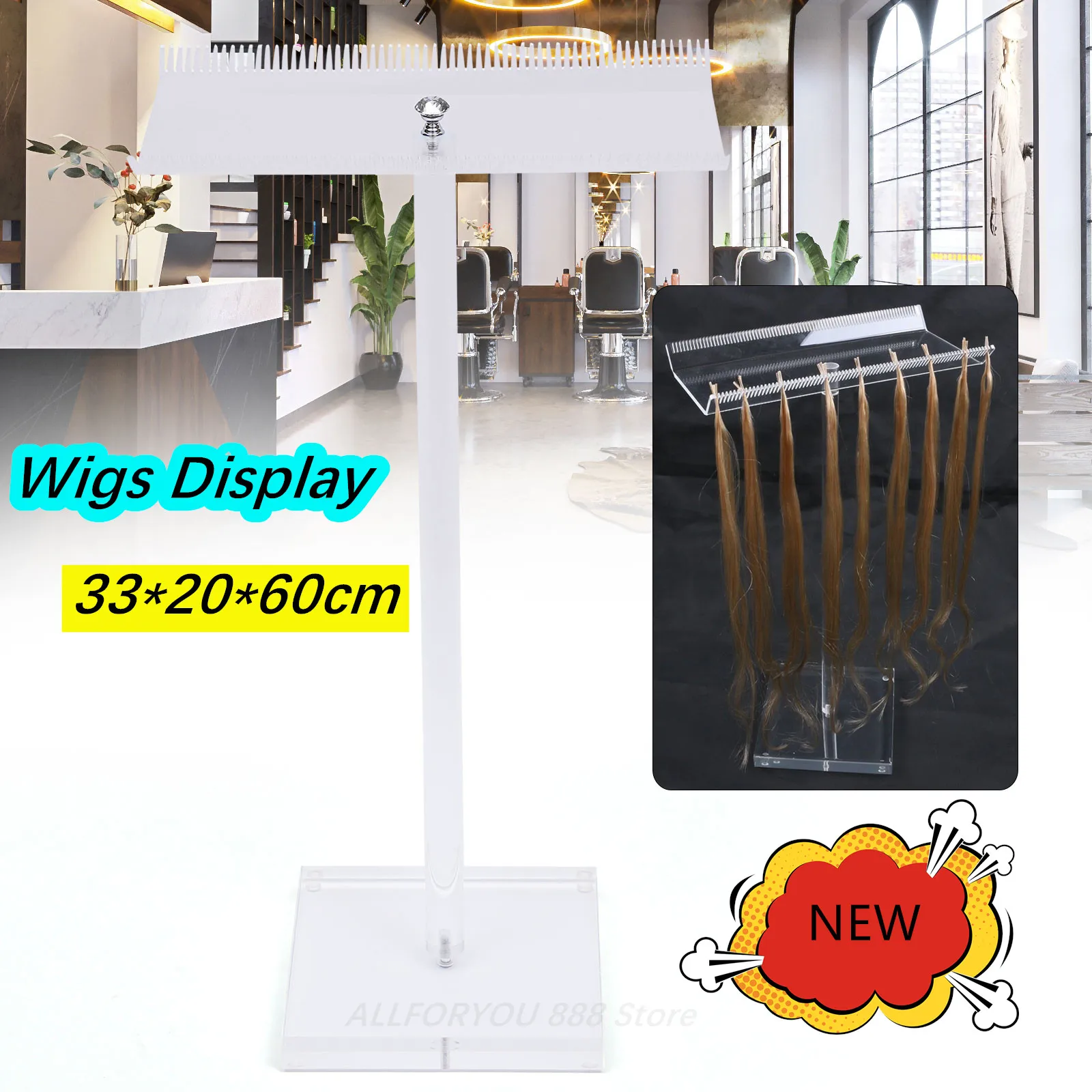 Hair Extension Display Acrylic Weaving Stand Rack Clear Wigs Extension Strands Holder 60cm
Hair Extension Display Acrylic Weaving Stand Rack Clear Wigs Extension Strands Holder 60cm