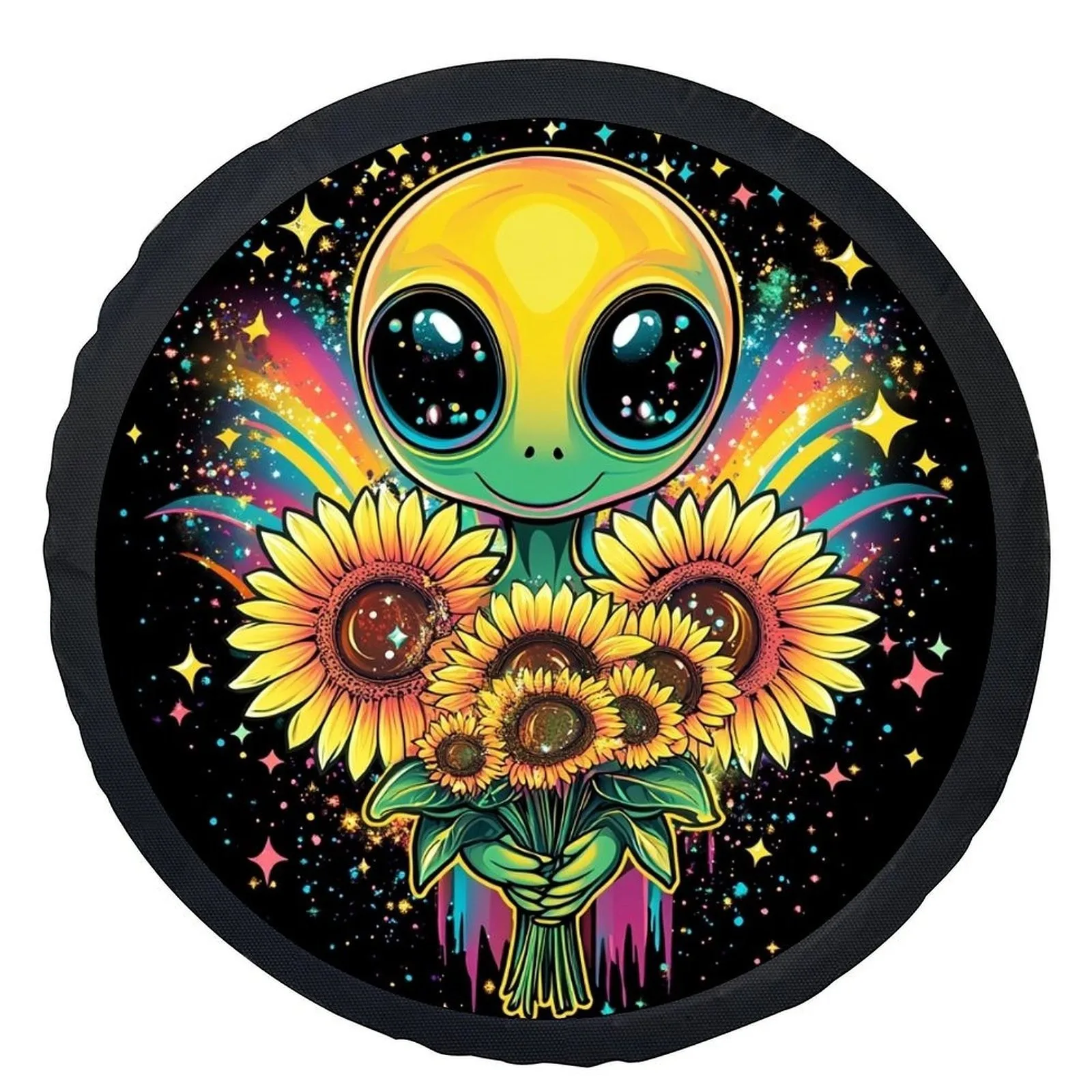 Cute Alien Sunflower Tire Cover Universal Waterproof Dustproof Polyester Spare Wheel Protector
Cute Alien Sunflower Tire Cover Universal Waterproof Dustproof Polyester Spare Wheel Protector