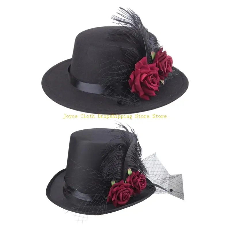 Victorian Steampunk Top Hat Gothic Flower Hat Halloween Cosplay Costume 10CD
Victorian Steampunk Top Hat Gothic Flower Hat Halloween Cosplay Costume 10CD
