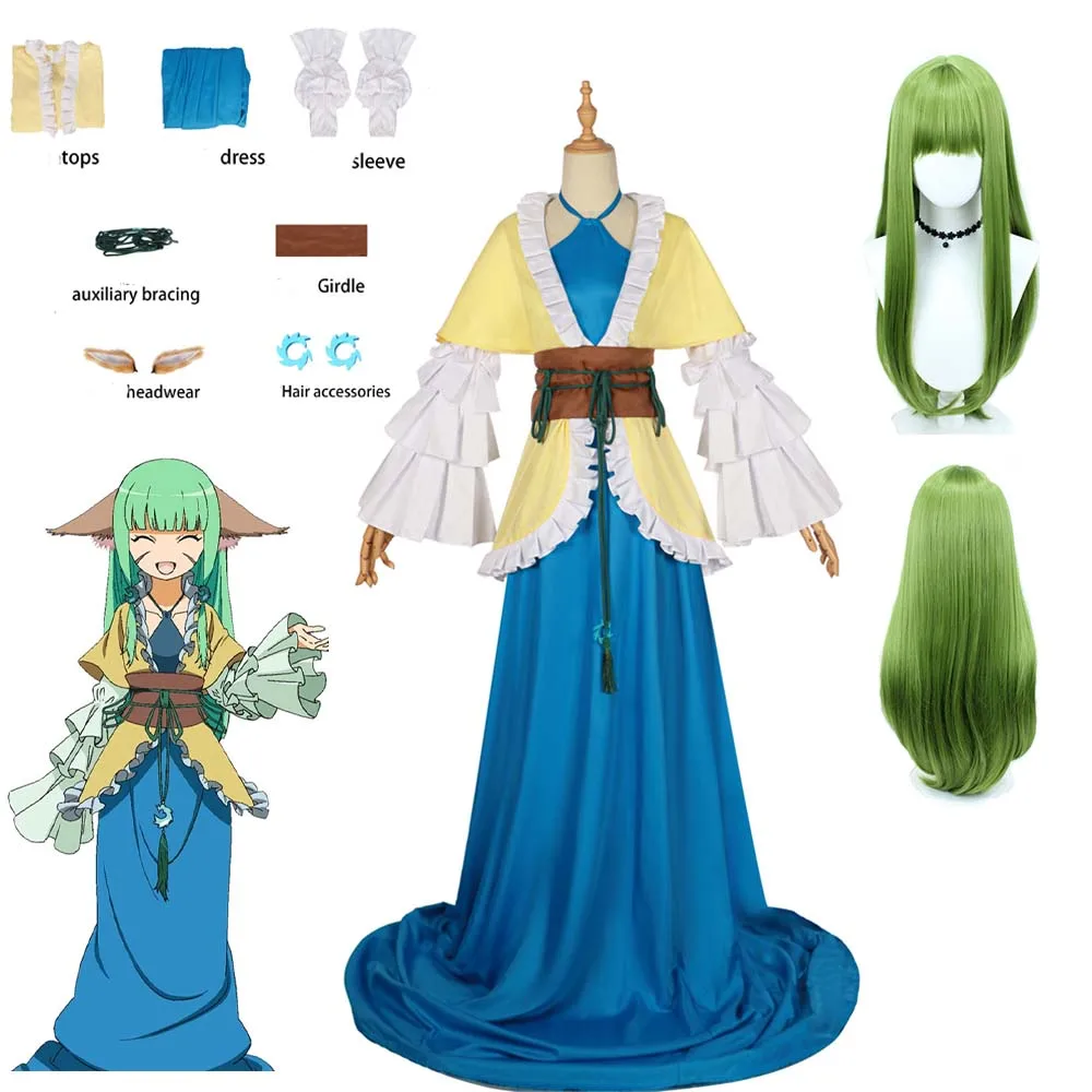 Anime Fox Spirit Matchmaker TuShanRongRong przebranie na karnawał Hanfu przebranie zielona peruka dla kobiet Halloween
Anime Fox Spirit Matchmaker TuShanRongRong przebranie na karnawał Hanfu przebranie zielona peruka dla kobiet Halloween