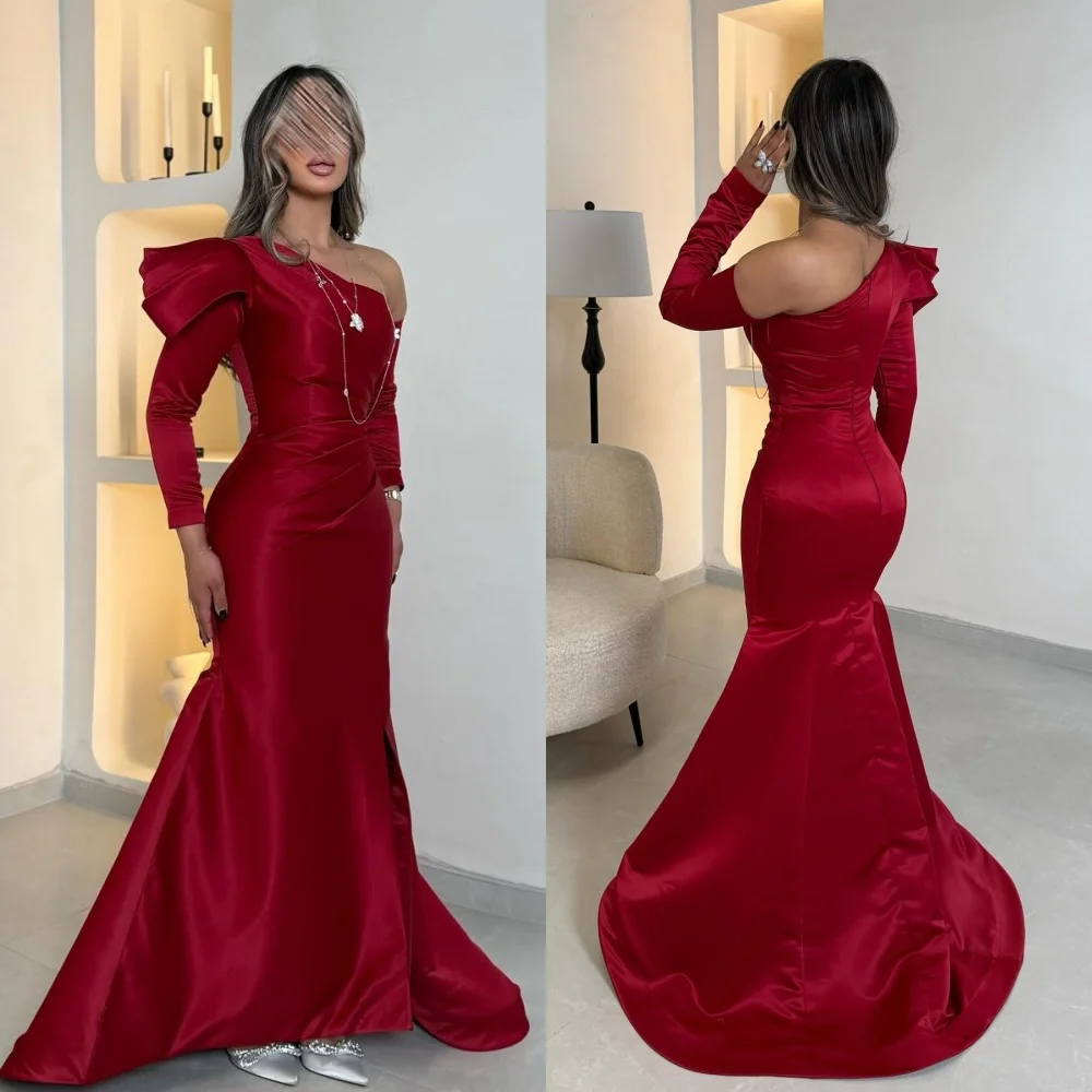 Customized Charmeuse Ruffle Mermaid One-shoulder Long Dresses Bespoke Occasion Party Elegant Simple High Quality
Customized Charmeuse Ruffle Mermaid One-shoulder Long Dresses Bespoke Occasion Party Elegant Simple High Quality