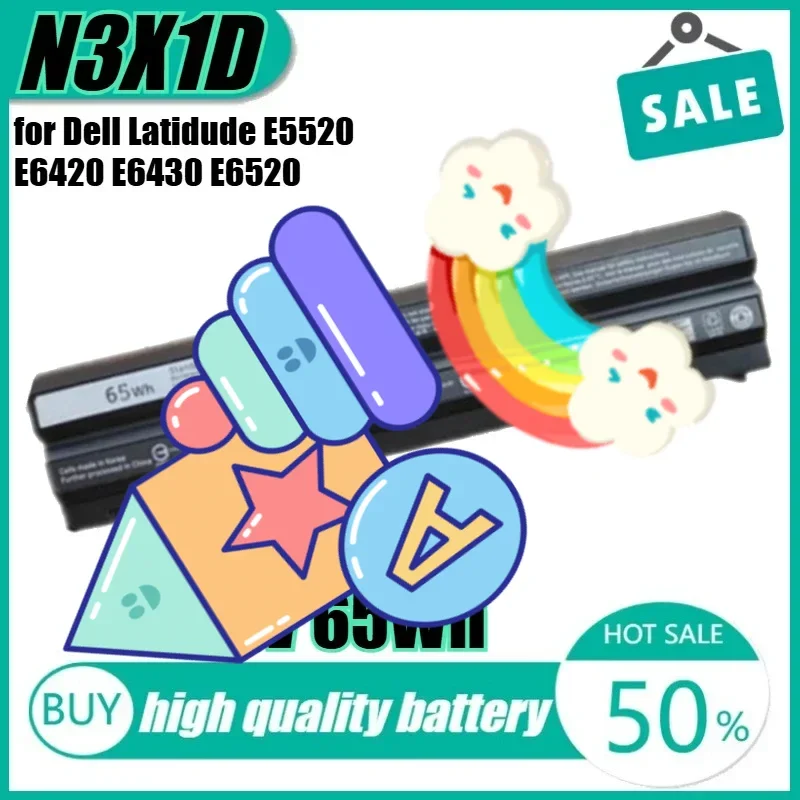 11.1V 65Wh N3X1D Laptop Battery for Dell Latidude E5520 E6420 E6430 E6520 E6540 E6530 Precision M280 T54FJ
11.1V 65Wh N3X1D Laptop Battery for Dell Latidude E5520 E6420 E6430 E6520 E6540 E6530 Precision M280 T54FJ