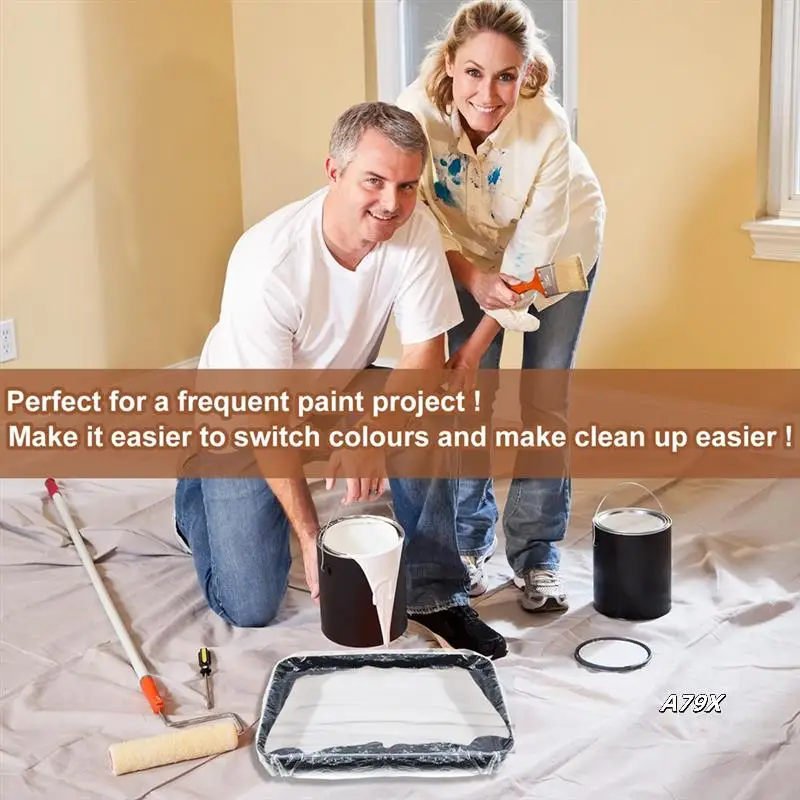 Bulk 40 Count 18-Inch Paint Roller Plastic Tray Liners For Painting Walls In Home And Office
Bulk 40 Count 18-Inch Paint Roller Plastic Tray Liners For Painting Walls In Home And Office