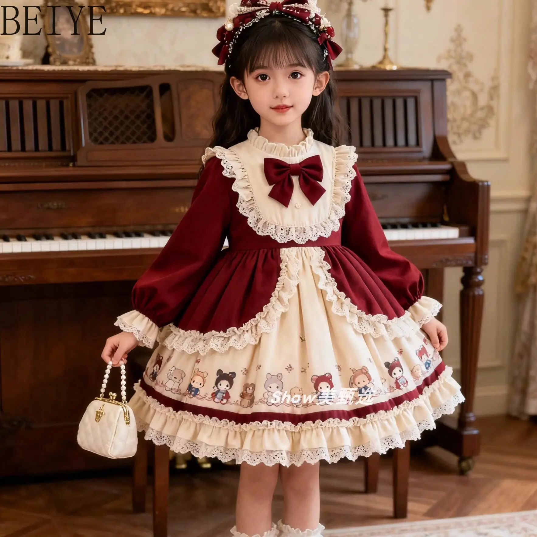 Original Girls' Lolita Princess Dress New 2026 Children's Birthday Gown Stylish Baby Girl Party Dresses for Autumn and Winter
Original Girls' Lolita Princess Dress New 2026 Children's Birthday Gown Stylish Baby Girl Party Dresses for Autumn and Winter