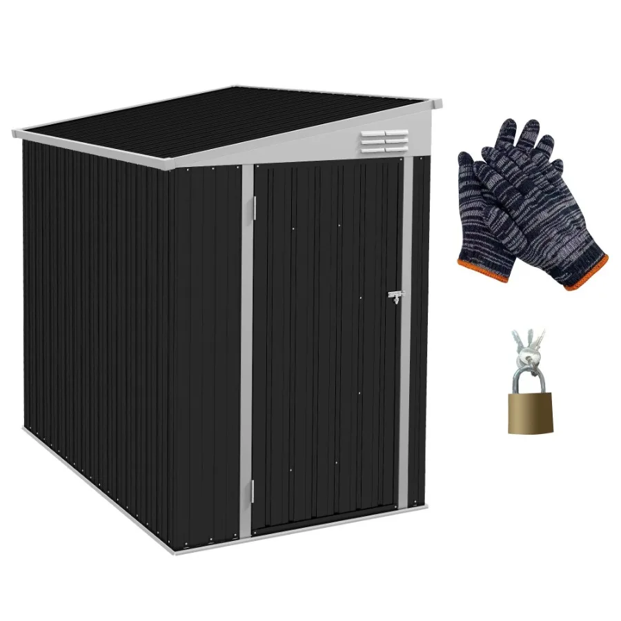 4' x 6' Metal Outdoor Storage Shed Lean to Storage Shed Garden Tool Storage House with Lockable Door and 2 Air Vents for Backy
4' x 6' Metal Outdoor Storage Shed Lean to Storage Shed Garden Tool Storage House with Lockable Door and 2 Air Vents for Backy