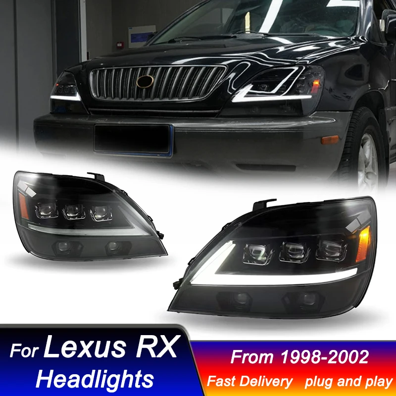Автомобильные светодиодные фары для LEXUS RX RX300 1998-2002, обновление, новый стиль, полностью светодиодные фары DRL, динамический сигнал, передний фонарь в сборе
Автомобильные светодиодные фары для LEXUS RX RX300 1998-2002, обновление, новый стиль, полностью светодиодные фары DRL, динамический сигнал, передний фонарь в сборе