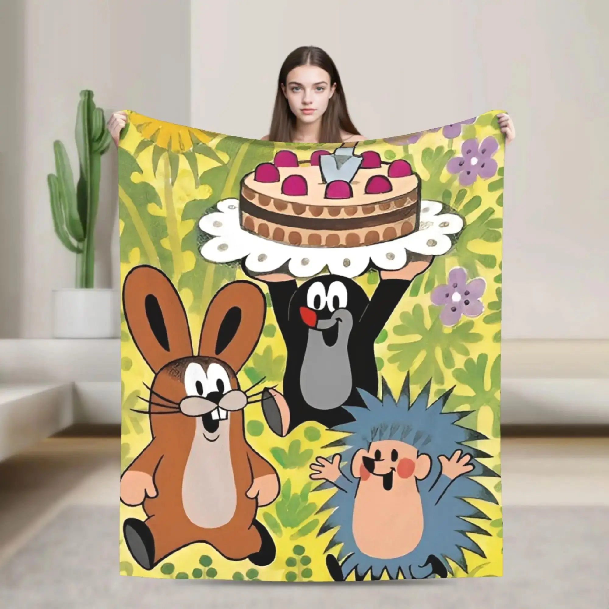 The Little Mole Flannel Throw Blanket Soft Warm Camping Blanket for Couch Chair Bed Cozy Design Quality Bedspread Gift
The Little Mole Flannel Throw Blanket Soft Warm Camping Blanket for Couch Chair Bed Cozy Design Quality Bedspread Gift