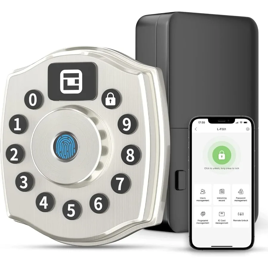 Дверной замок с отпечатком пальца, умный засов с клавиатурой для входной двери, умный замок без ключа с управлением через мобильное приложение, IP65, водонепроницаемый
Дверной замок с отпечатком пальца, умный засов с клавиатурой для входной двери, умный замок без ключа с управлением через мобильное приложение, IP65, водонепроницаемый